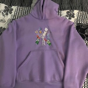 Custom Embroidered Purple Hoodie (small)